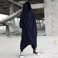 thumbnail image 2 of Men‘s Personality Dark Style Full Body Zipper Long Hooded Sweater Jacket, 2 of 6
