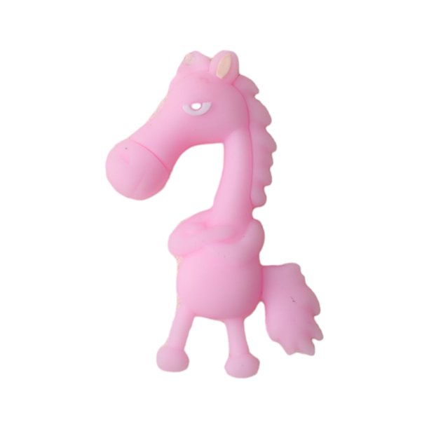 Llavero con colgante de caballo de dibujos animados en 3D, llavero con anilla de metal, accesorio multifuncional para regalo.