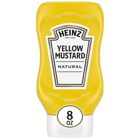 2-Pack Heinz Yellow Mustard, 8 oz Bottle