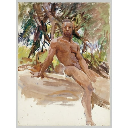 Man and Trees Florida Poster Print by John Singer Sargent (American Florence 1856  “1925 London) (18 x