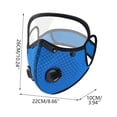 thumbnail image 3 of Carbon Filter Dust Mask, Reusable Face Mask with Eye Shield for Work _ Blue, 3 of 9