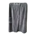 thumbnail image 2 of Body Wrap Towel for Women Quick Dry Ladies Robe Adjustable Closure Spa Towel Wrap with Pocket, 2 of 5