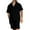 Black, variant on Stamzod Mens Summer Outfits Solid Color Short Sleeve Buttton Down Shirts and Shorts Mens 2 Piece Outfits Beach Vacation Clothes for Men Black S