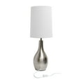 thumbnail image 4 of Mod Lighting and Decor Teardrop Table Lamp with Drum Shade - 19.5" - Silver and White, 4 of 5