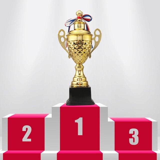 Liga de fútbol, trofeo de partido, trofeo de oro, por el primer lugar, premio de competiciones de fútbol, copa de premio para escenario 48cm CUTICAT Trofeo de premio