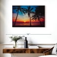 thumbnail image 3 of Elephant Stock Perfect Beach Sunset Wall Art - Horizontal Canvas Wall Art - Living Room Wall Decor - Beach Canvas - Brown And Orange Decor - 36" x 24", 3 of 8