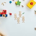 thumbnail image 3 of WEUVEB Wooden People Cutouts for DIY Crafts Sturdy and Reliable Unfinished Wood Decorations Beige 100pcs, 3 of 8