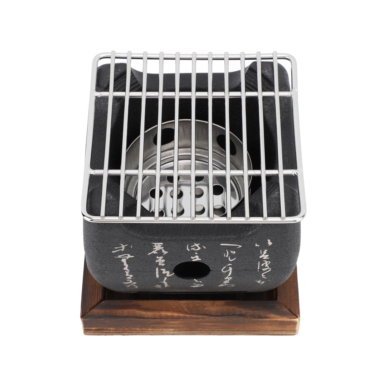 Charcoal Grill, Aluminum Alloy Even Heat Distribution Japanese Style BBQ Grill Fast Heating Compact and Portable Japanese Style Grill with Wire Mesh Grill for Picnics, Home