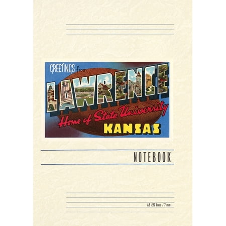 Vintage Lined Notebook Greetings from Lawrence (Paperback)