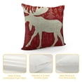 thumbnail image 4 of Qinduosi Moose Throw Pillow Cover,Abstract Animal Horned Moose Decorative for Women Girls Couch Sofa Bedroom Living Room Inch Orange Red, 4 of 5