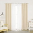 thumbnail image 6 of Aurora Home  Mix and Match Blackout Tulle Lace Sheer 4 piece Curtain Panel Set, 6 of 7