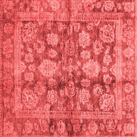Ahgly Company Indoor Square Oriental Red Traditional Area Rugs, 4' Square