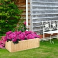 thumbnail image 3 of ZYPPPA 27.5” Raised Garden Bed - Wooden Planter Box, Outdoor Folding Rectangle Planter w/Removable Bottom, Premium Drainage System for Herbs, Fruits, Flowers, Succulents, Simple Assembly, 3 of 18
