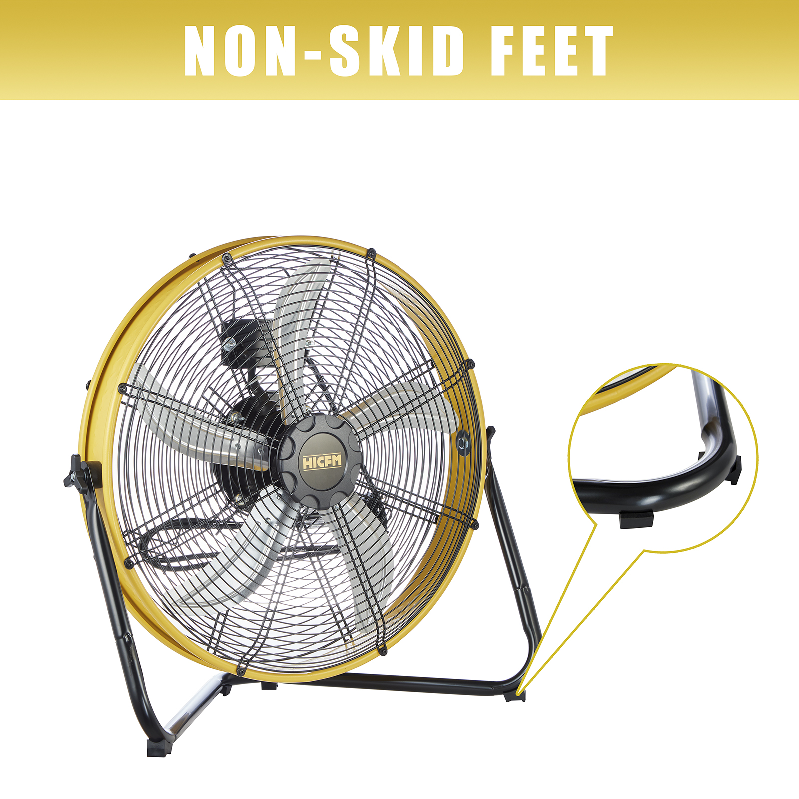 HICFM 20" 6300 CFM Heavy Duty Shroud Fan with IP44 Enclosed Powerful 1/4 Motor