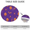 thumbnail image 6 of Purple Halloween Pumpkins Bats and Spiders Round Fitted Tablecloth with Elastic Edge,Dining Table Cover Waterproof,Outdoor Round Tablecloth for Camping,Dining,Indoor and Outdoor, 6 of 7