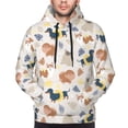thumbnail image 4 of KLL Dogs Print Mens Hoodie Long Sleeve Casual Pullover Hooded Sweatshirt Fashion Drawstring Hoodies with Pocket-XX-Large, 4 of 6