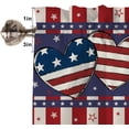 thumbnail image 5 of Patriotic Valances for Windows 54" W x 18", 4th of July Kitchen Curtain Valance, Window Valances for Bedroom, Rod Pocket Window Valance Curtains, 1 Panel, 5 of 5