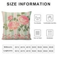 thumbnail image 5 of PRATYUS  Square Throw Pillow Covers Pink Rose Blossom Floral Flowers with Polka Dots Pillow Cases Decorative for Home Bedroom Sofa Pillowcases Standard Size 18X18 Inch, 5 of 5