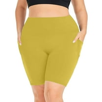 Annhoo Plus Size Shorts for Women Yoga Gym Tennis Athletic Capris Comfy Casual Summer Pants with Pockets Workout Shorts