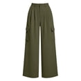 thumbnail image 6 of MYAOYINo Boundaries Womens High Waisted Cargo Pants Wide Leg Pleated Casual Work Trousers with Functional Pockets, 6 of 8