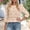 Beige, variant on Only Moment Lightweight Soft Casual Shirts for Women 3/4 Sleeve Crew Neck Lace Blouse Lace Blouses Dressy Casual Work Shirt 2026 Summer Spring Fashion Clothing White,M