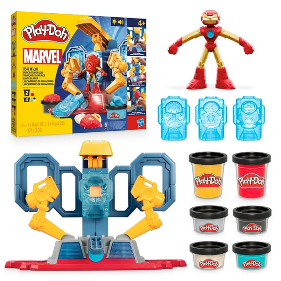 Play-Doh Marvel Iron Man Armor Maker Lab Playset with Iron Man Action Figure, Ages 4 