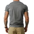thumbnail image 6 of Havenx Mens Patriotic T Shirts Crewneck Short Sleeve Shirt American Flag Design Fun Graphic T-Shirts Patriotic Vintage Big and Tall Classic Tee,Gray 2XL, 6 of 6