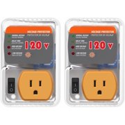 Surge Protector for Refrigerator & Appliances, 120V 15A, 2 Pack | Adjustable Over/Under Protection o ETL Listed o 3-Min Delay o 140J Surge Protection o LED Status
