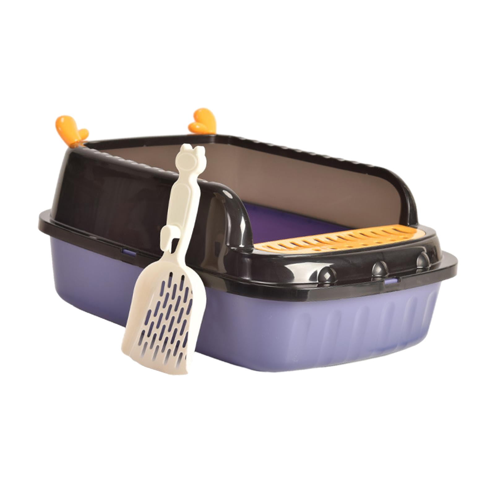 oshhnii Cat Litter Basin Anti ing Kitten Potty Toilet Portable Open Top Pet Litter Violet M