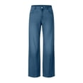 thumbnail image 3 of DeHolifer Jeans for Men Loose Wide Leg Baggy Bell Bottom Denim Pants Stretch Flared Leg Jeans Streetwear Blue XL, 3 of 5