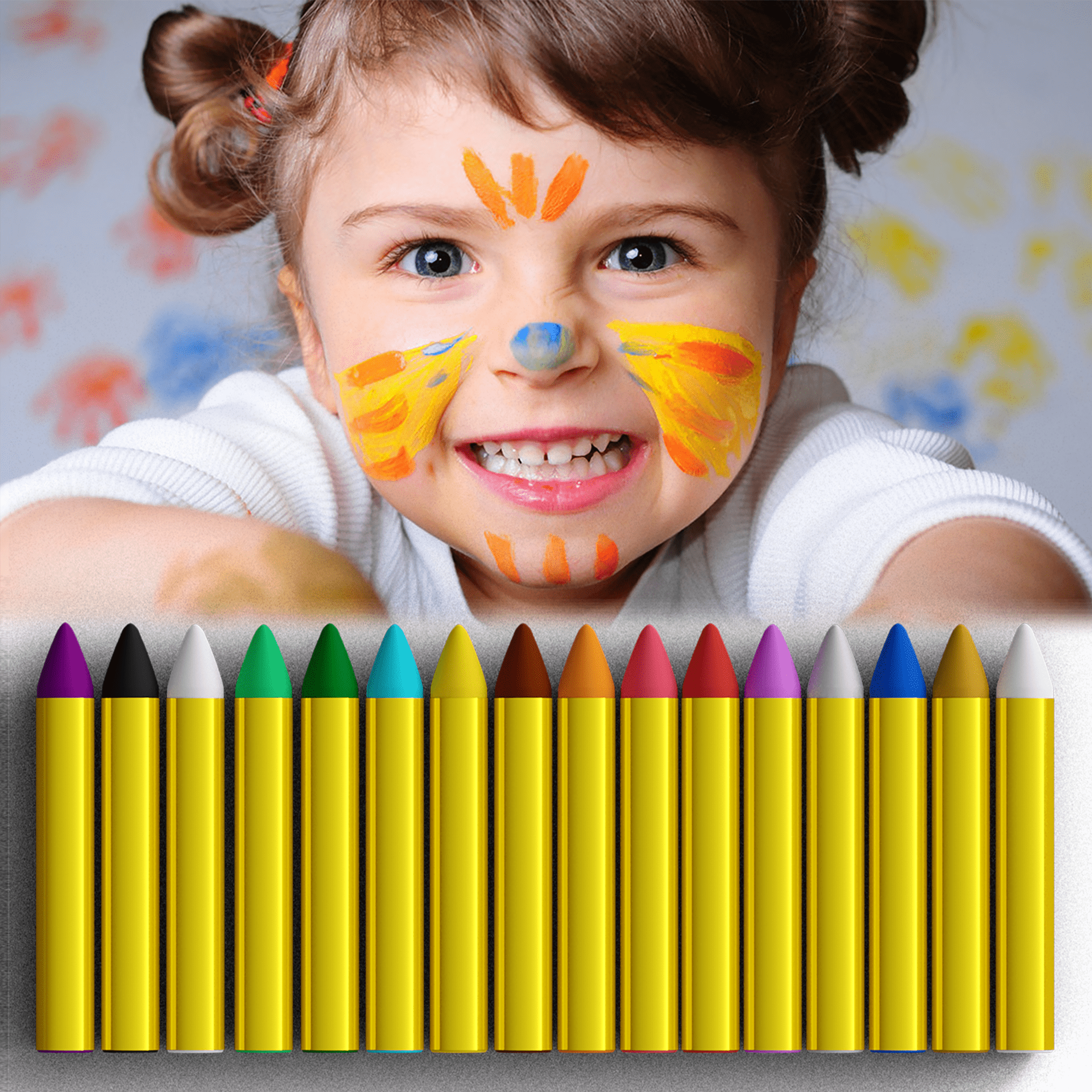 Gibot Face Paint Crayons 36 Colors Face and Body Paint Sticks Body