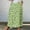 Green#1, variant on Maxi Dresses for Women 2025 Viikei Women's Cotton Skirt with Ruffled Hem,Women's Printed Elastic Waistband Pleated Pocket Skirt With Mid Calf Skirt Green S