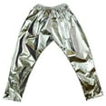 thumbnail image 3 of Youmylove Kids Girls Boys Metallic Harem Dance Pants Loose Fit Modern Hop Street Dancewear Child Trousers, 3 of 6
