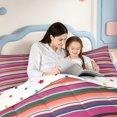 thumbnail image 5 of Erosebridal Modern Stripes 7pcs Queen Bedding,Linear Geometric Print Bedding Comforter Set Queen,Polkadot Reversible, 5 of 7