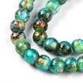thumbnail image 3 of Baking Painted Glass Beads Strands Drawbench Style Round Cyan 6-6.5mm Hole: 1mm 139-162pcs/strand 29.53-34.25 inch(75-87cm), 3 of 4
