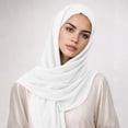 thumbnail image 2 of Karight Womens Chiffon Hijab Scarf Lightweight Solid Color Breathable Sheer Head Wrap, 2 of 6