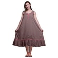thumbnail image 1 of Bimba Nuisettes en Coton Pink8 Leaves Rose pour Femmes Mi-Mollet Imprimées Robe de Nuit X-Small, 1 of 6