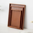 thumbnail image 4 of Shoreew Wooden Serving Tray Handmade Rectangular Tray Wood Coffee Table with Cut Out Handles for Party Serving Pastries Snacks Mini Bars Tray for Kitchen, 4 of 6