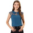 thumbnail image 1 of INSPIRE CHIC Blouse à Col à Manches Courtes pour Femmes Peter Pan, 1 of 6