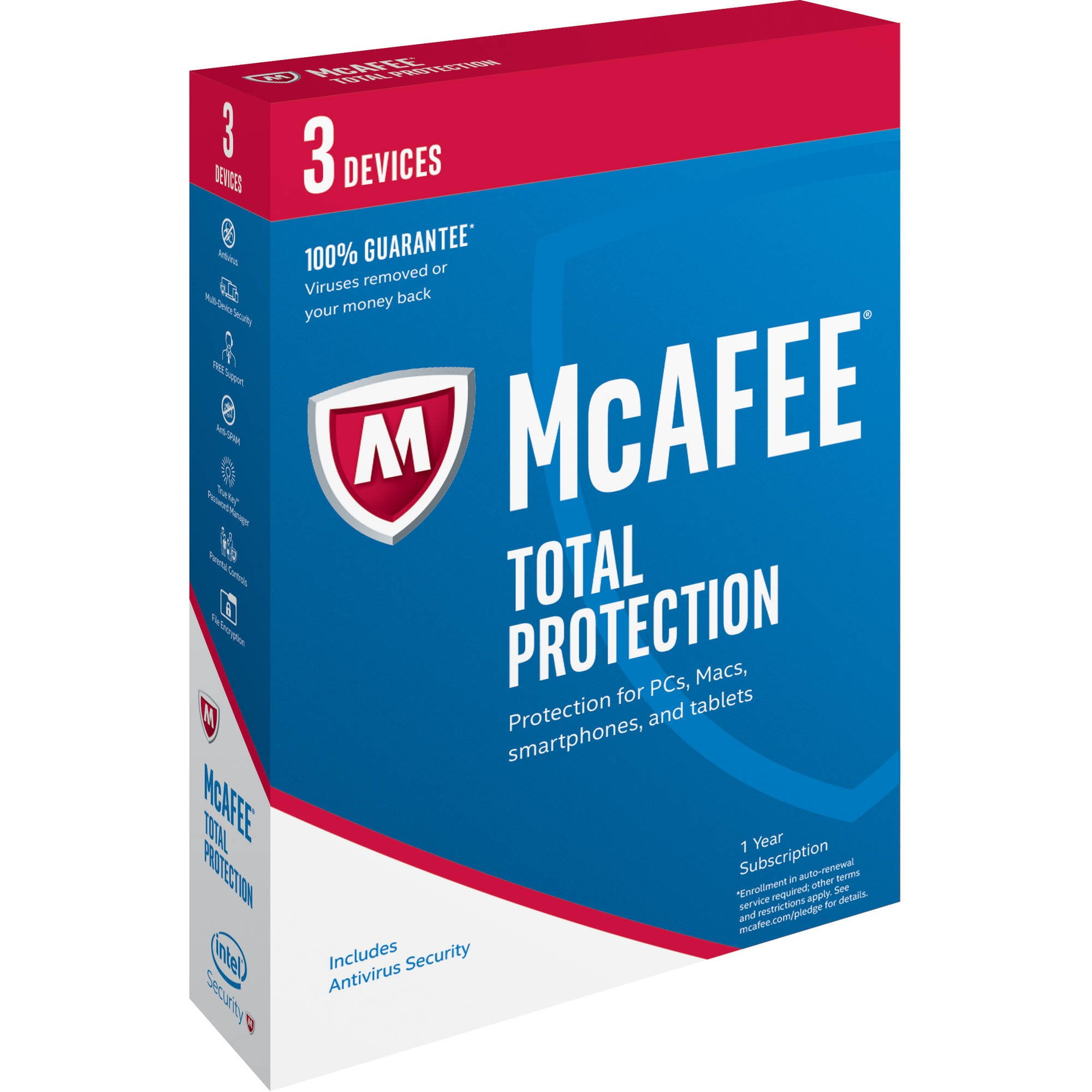 1 YR PC MAC ANDROID IOS IPHONE MCAFEE ANTIVIRUS PLUS 2018-10 DEVICES