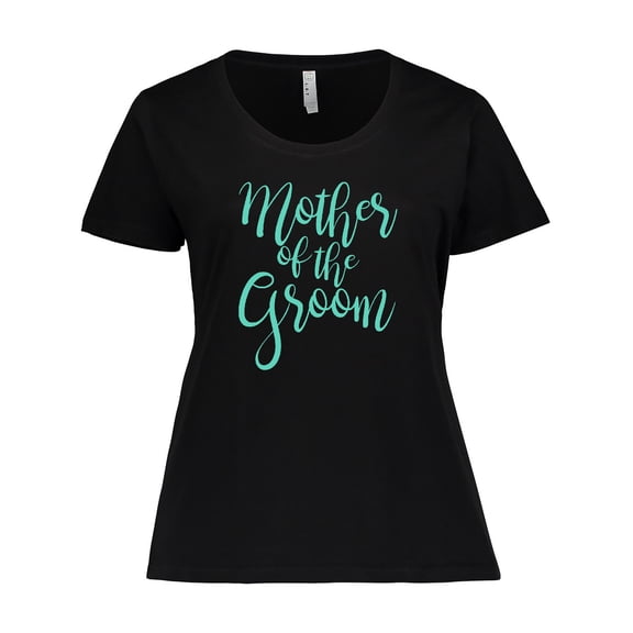 Inktastic Wedding Mother of the Groom in Teal Women's Plus Size T-Shirt