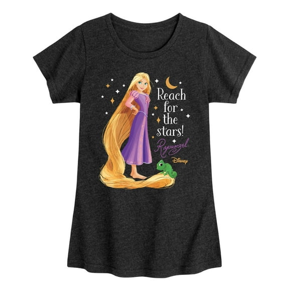 Disney Princess - Rapunzel Reach For the Stars - Girls Fitted Short Sleeve T-Shirt