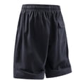 thumbnail image 4 of Havenx Summer Beach Shorts for Men 5 Inch Drawstring Elastic Waist Shorts with Pockets Stretch Short Pants Lightweight Summer Beach Soft Lounge Clothes,Black L, 4 of 5