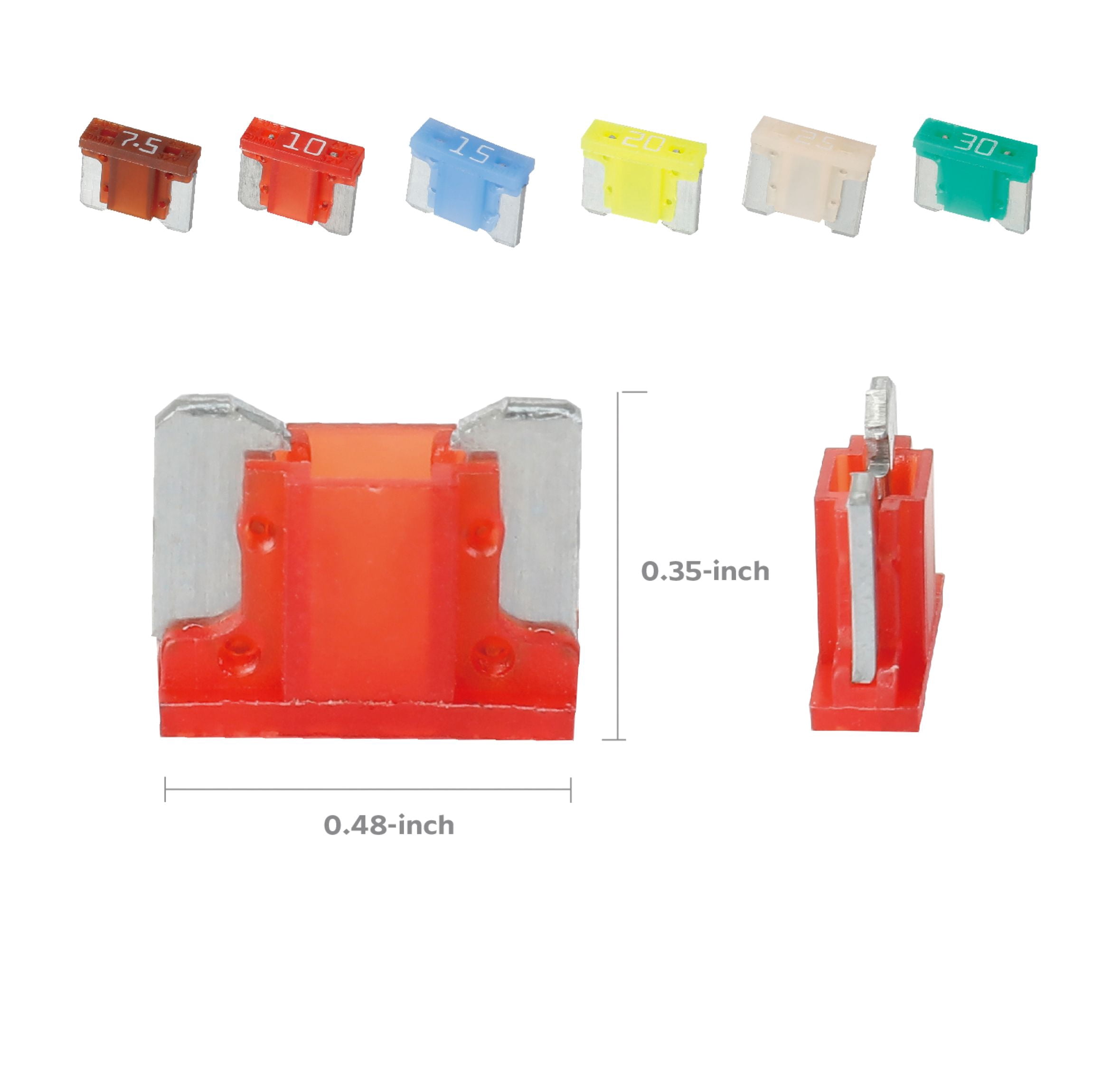 EverStart Low Profile Mini Blade Fuse Assortment Kit 6-Pack for Auto, Marine, and Electronics