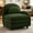 Green, variant on AUU 1-Seat Curved Teddy Sofa, RSF Model with Pillow, Teddy Fabric Upholstered Couch for Living Room
