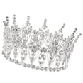thumbnail image 1 of Diadema nupcial con forma corazón Diamante Diamante de imitación Corona Banquete de boda Diadema Pta SM SunniMix Tiara de la corona nupcial de la boda, 1 of 8