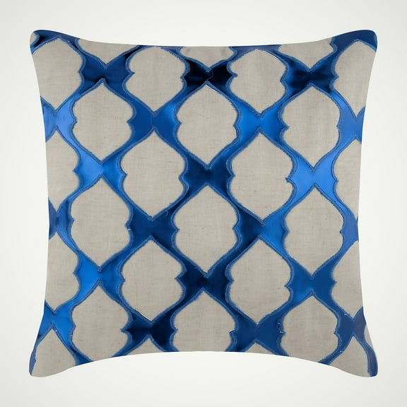 Toss Pillow Covers, Beige Decorative Toss Pillows 16x16 inch (40x40 cm), Linen Cushion Cover, Abstract, Moroccan, Trellis, Lattice, Applique, Modern Throw Pillow - Web Designing