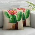 thumbnail image 3 of Chilfamy Cactus Pot Throw Pillow Cases Tropical Succulents Plants Decorative Pillow Covers Summer Theme Home Office Decor Pillowcases Cushion Cover 12x12in, 3 of 5