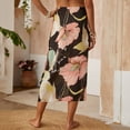 thumbnail image 4 of DPTALR Robe d'Été Mode Femme en Chiffon Imprimé Plage Vacances Ceinture, 4 of 9