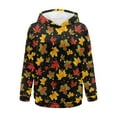 thumbnail image 5 of FOR U DESIGNS Thanksgiving Hooded Oversized Hoodies Pullover Maple Leaf Sweatshirts for Women Size XL Lightweight Sweatshirt with Hood for Women Activewear Long Sleeve Tops, 5 of 7